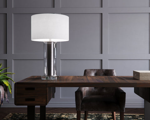 Chateau Modern Column Table Lamp in Bronze