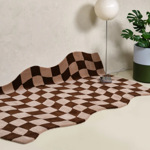 Contemporary Checkerboard Novelty Area Rug - 8' x 10'