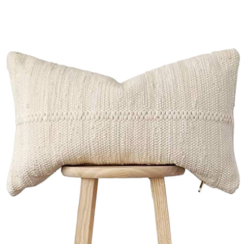 Artful Traditionalist Scandinavian Handwoven Braided Lumbar Pillow