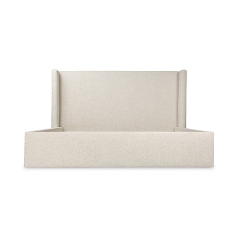 Moss Home Contemporary Wingback Platform Bed with Upholstered Headboard - Chloe - Full