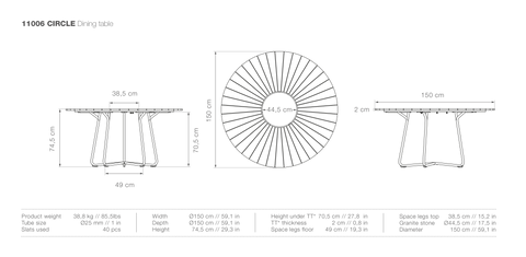CIRCLE Outdoor Dining Table