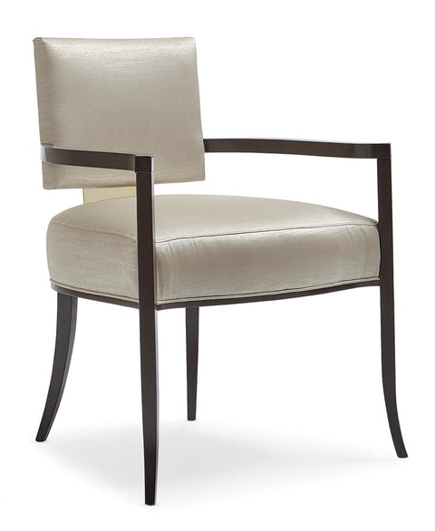 Artful Traditionalist Contemporary Fauteuil with Fixed Slope Arms Armchair