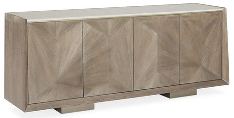 Contemporary Quiet Luxury Inset Bar Cabinet