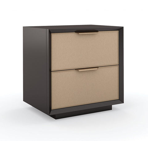 Caracole Timeless Minimalist Plinth Nightstand with Storage