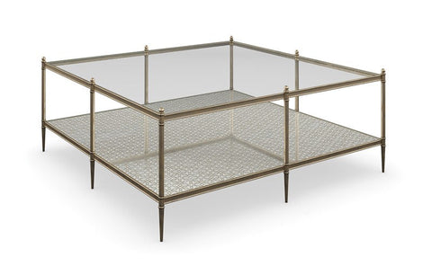 Caracole Timeless Minimalist Quiet Luxury Square Coffee Table