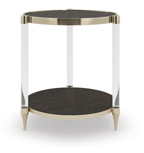 Contemporary Quiet Luxury Space Saving Round End Table