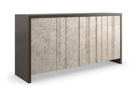 Contemporary Quiet Luxury Two-tone Bar Cabinet