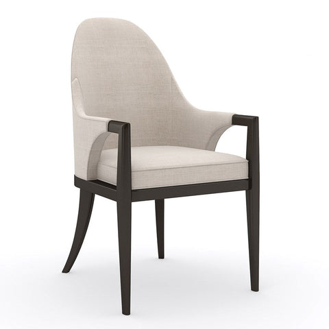 Timeless Minimalist Fauteuil with Fixed Slope Arms Armchair