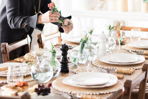 Decorating Essentials Handcrafted Glass Bud Vase in Clear