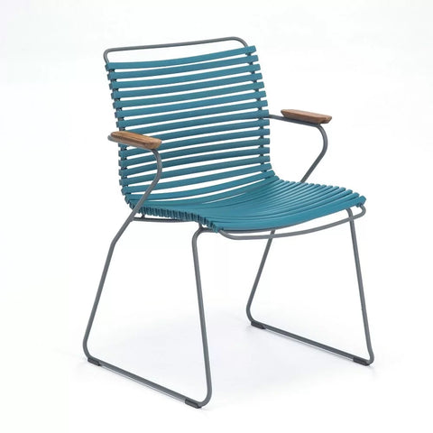 Click Armrest Dining Chair in Pigeon Blue