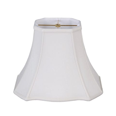 Clover Rectangle Bell with Braided Trim Supreme Satin Lamp Shade - Natural White