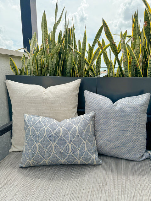 Anaya Outdoor Living & Garden Coastal Embroidery Accent Throw Pillow - 14 x 20 - 20 x 20 - 24 x 24