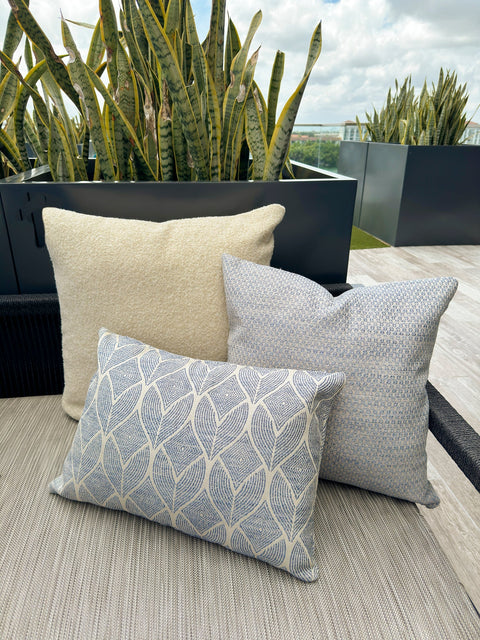 Anaya Outdoor Living & Garden Coastal Embroidery Accent Throw Pillow - 14 x 20 - 20 x 20 - 24 x 24