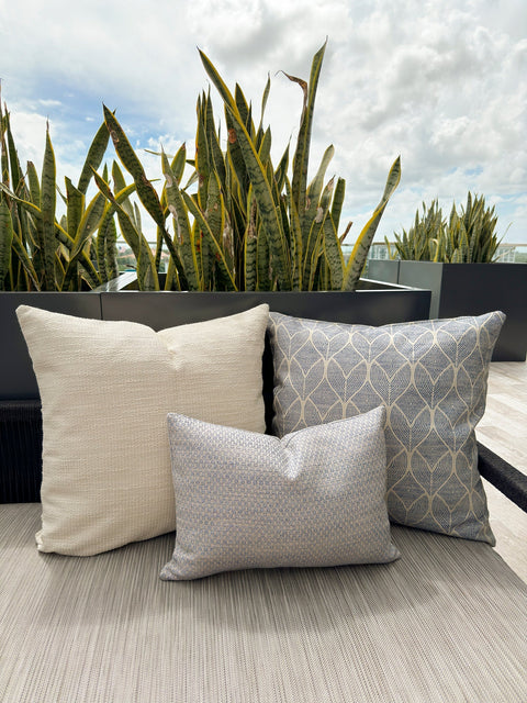Anaya Outdoor Living & Garden Coastal Embroidery Accent Throw Pillow - 14 x 20 - 20 x 20 - 24 x 24
