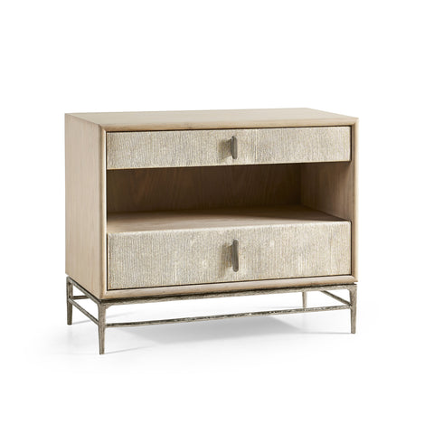 Jonathan Charles Contemporary Eclectic Rectangle Nightstand