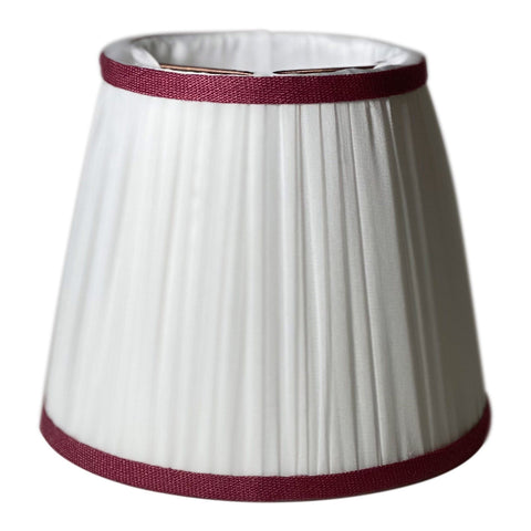 Accent Handcrafted Pleated Lamp Shade with Contrast Trim