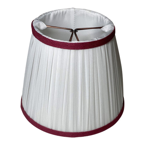 6" Coconut Sheer Silk Lamp Shade + Custom Trim