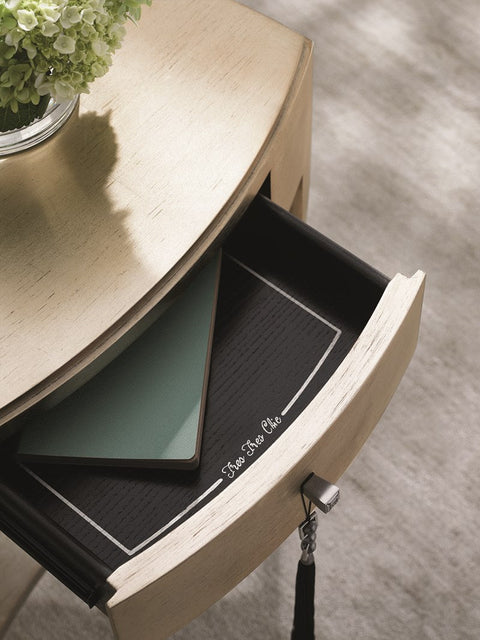 Caracole Space Saving Curved Center Table with Storage