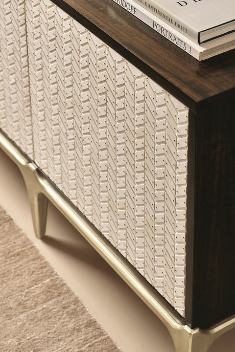 Contemporary Quiet Luxury Two-tone Accent Cabinet