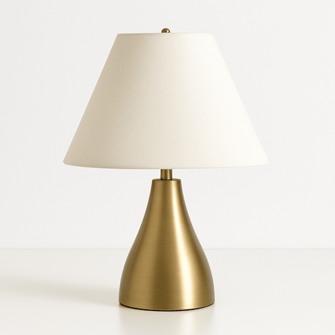 Coolie Hand Rolled Edge Hard Back Fine Linen Lamp Shade - White