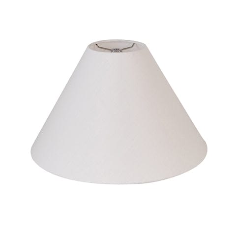 Coolie Hand Rolled Edge Hard Back Fine Linen Lamp Shade - White