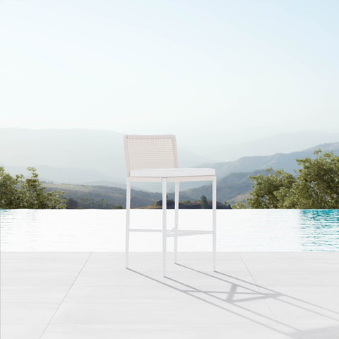 Lawn and Garden Mid Century Matte Garden Stool Outdoor Furniture