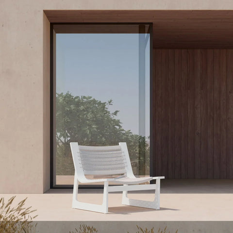 Outdoor Living & Garden Modern Armless Club Lounge Chair