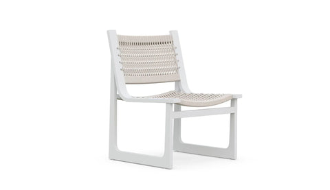 Modern Outdoor Living Dining Side Chair with Slat Back