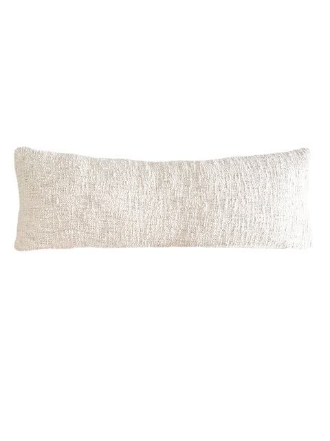 Monochromatic Minimalist Handwoven Lumbar Pillow Cover