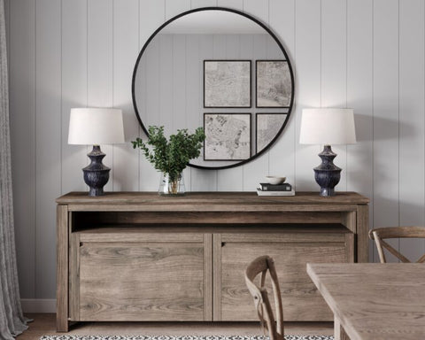 Crescent Column Accent Contemporary Drum Table Lamp