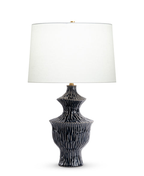 Crescent Column Accent Contemporary Drum Table Lamp