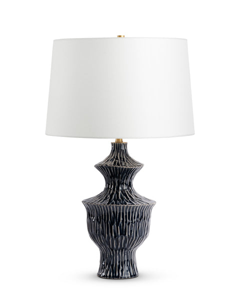 Crescent Column Accent Contemporary Drum Table Lamp