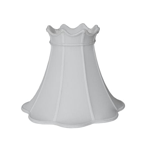 Crowned Bell (Braided Trim) 100% Pongee Silk Lamp Shade - Egg Shell