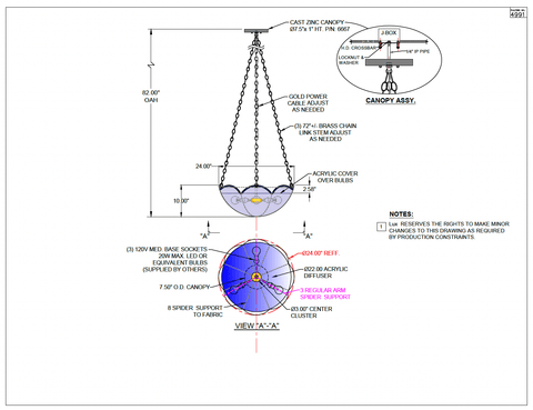 Custom Fabric Umbrella Pendants