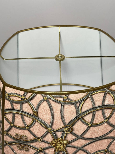 Custom Shade with Versace IV - La Scala Del Palazzo Pink Wallpaper