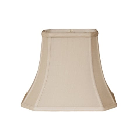 Cut Corner Rectangle Bell 100% Pongee Silk Lamp Shade - Sand
