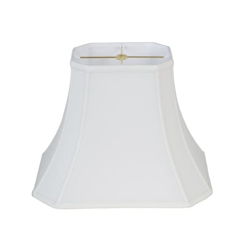 Cut Corner Rectangle Bell Handkerchief Cotton Linen Lamp Shade - Off White