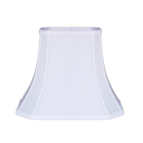 Cut Corner Rectangle Bell Handkerchief Cotton Linen Lamp Shade - White