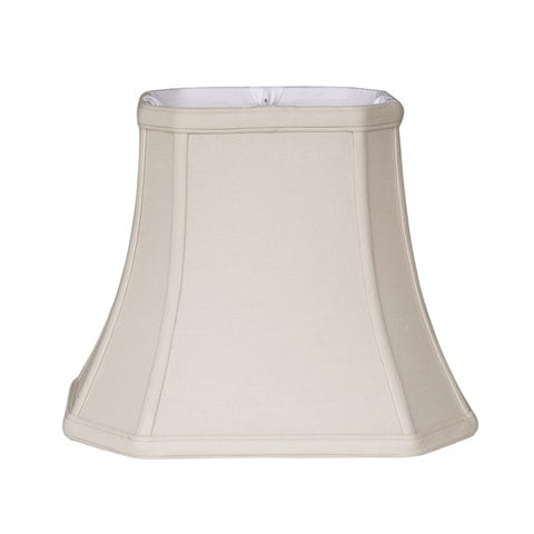 Cut Corner Rectangle Bell Linen Lamp Shade - Off White