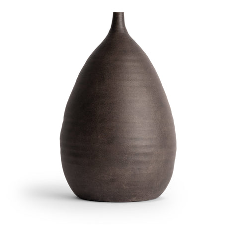Decorating Essentials Minimalist Oval Table Vase in Matte Ceramic