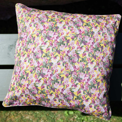 Powered by People Artful Traditionalist Bohemian Floral Ruffles Square Pillow Cover - 20 x 20