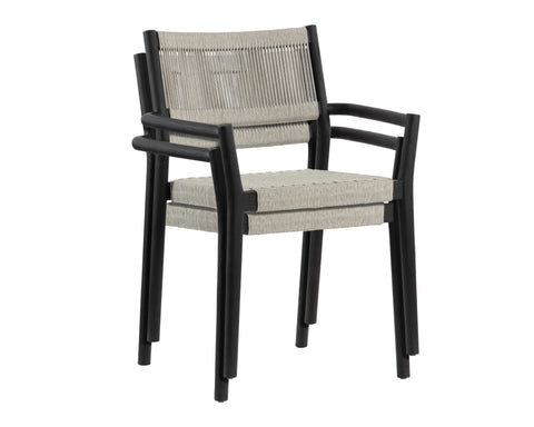 Outdoor Living & Garden Modern Hand Woven Teak Dining Armchair