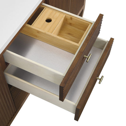 James Martin Furniture Myrrin Mid Century Freestanding Bathroom Vanity