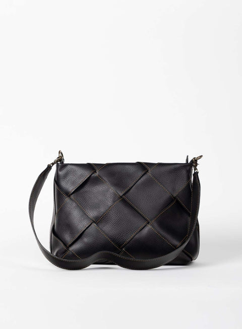 Handmade Braided Geometric Soft Shoulder Bag