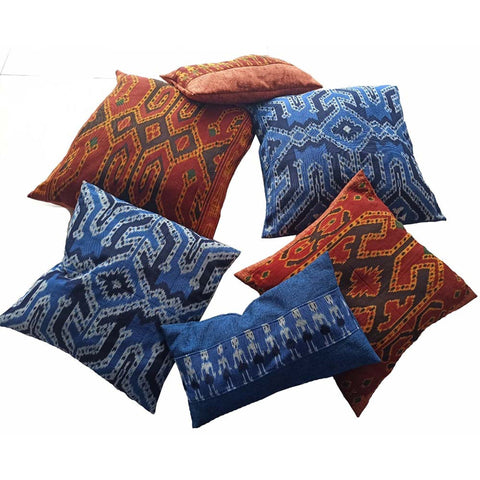 Powered by People Global Eclecticist Bohemian Square Pillow Cover with Zipper - 20 x 20