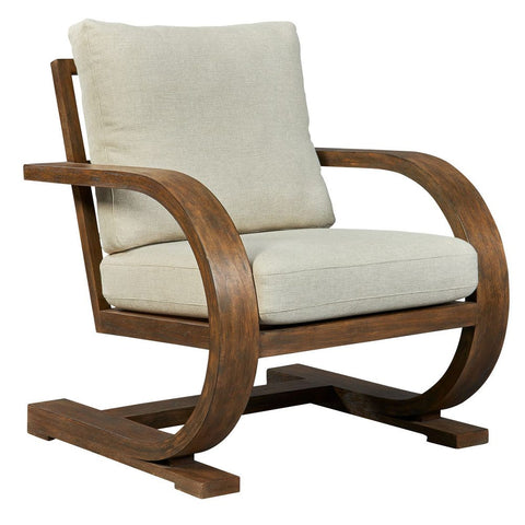 Artful Traditionalist Art Deco Cantilever Accent Chair
