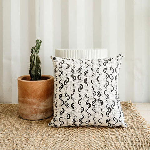 Powered by People Contemporary Graphic Accent Pillow with Zipper Closure - 20 x 20