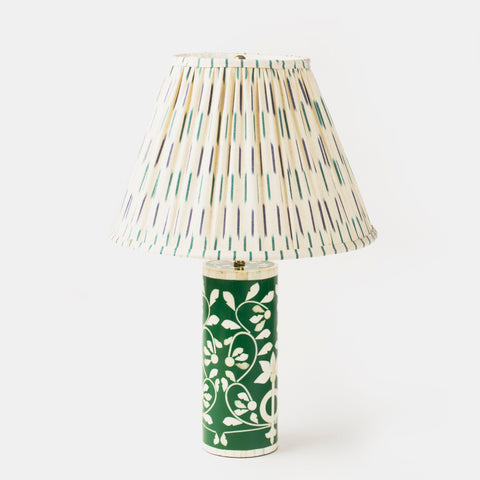Accent Traditional Conical Table Lamp with Pleated Shade