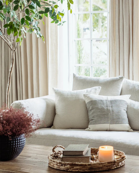 Powered by People Timeless Minimalist Handwoven Soft Pillow Cover - 20 x 20