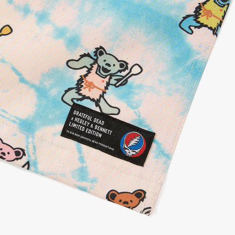 Character Print Bib Apron with Adjustable Patch Pockets